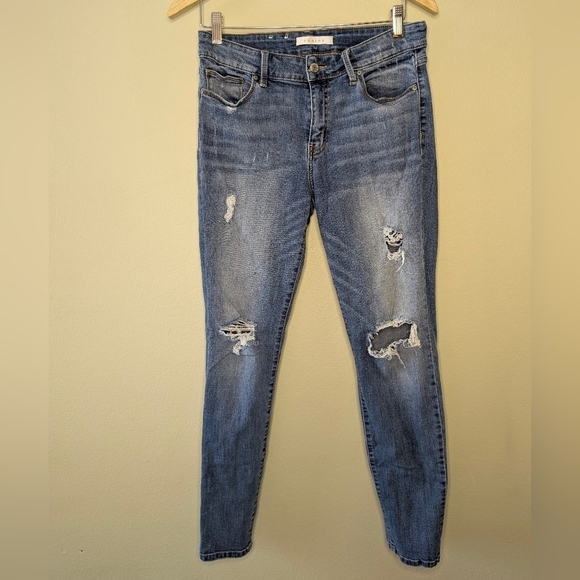 eunina Denim - Eunina Distressed Blue Skinny Jeans